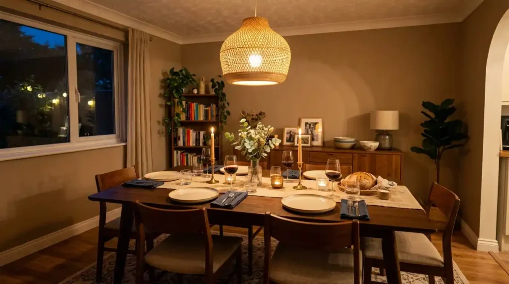 table in a dining room